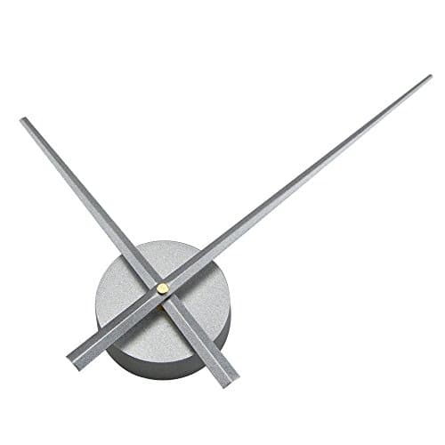Vangold Large 3D DIY Wall Clock Modern Clock Home Décor for Living Room Bedroom - 2 Year Warranty (Silver)