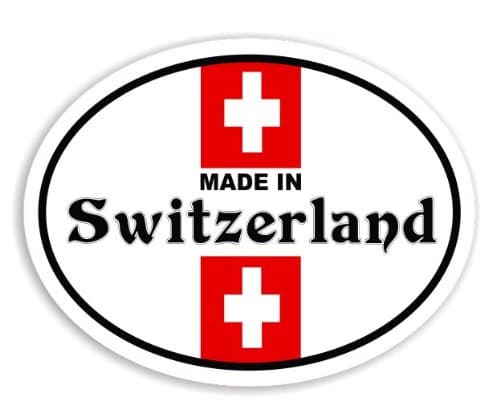 Made In Switzerland - Swiss Flag Car Sticker Badge