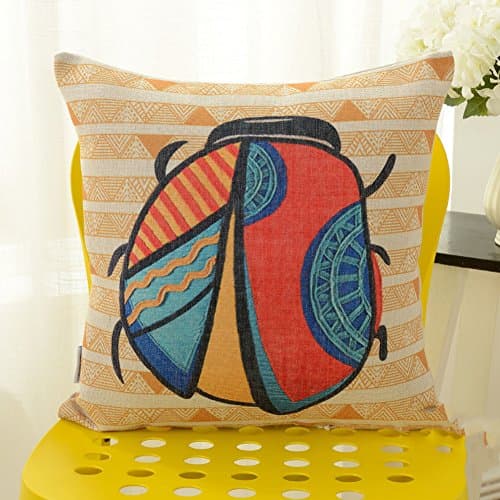 Soft Throw pillowcase cover,Cotton linen pillowcase protectors,[geometry] Pillow Cushion cover [office] [bedside] Sofa Car cushion-C 43x43cm(17x17inch)