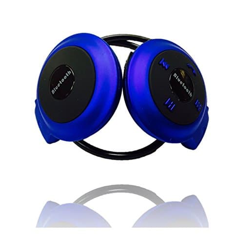 Bluetooth (upgraded) Mini Portable Wireless Bluetooth Headset With Built-in Mic. Cordless headphones (Blue)