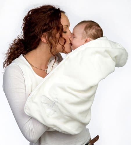 Cuddledry Snuggledry Apron Baby Bath Towel White