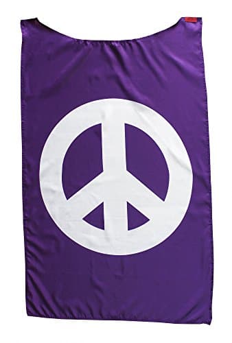 PartyCapes PEACE flag cape for festivals, parades or tapestry. pride, legalize weed, peace, costume