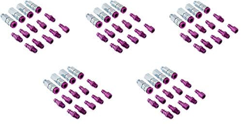 ColorFit by Milton HIGHFLOWPRO S-314VKIT Coupler & Plug Kit - (V-Style, Purple) - 1/4" NPT, (14-Piece) (Fivе Расk)