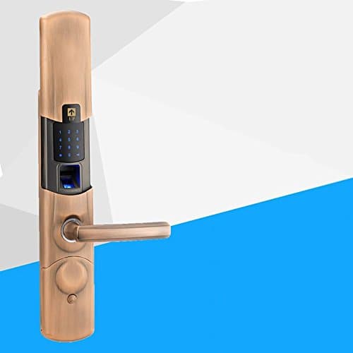 TDJDYQ Zinc alloy Anti-mention Door lock Biometrics fingerprint/ password/ Mechanical key Unlocked Keyless entry Left and right hand Security door lock smart Lock