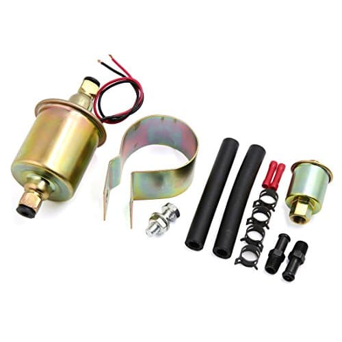uxcell E8016S 12 Volts Universal Low Pressure Electric Fuel Pump w/ Installation Kit