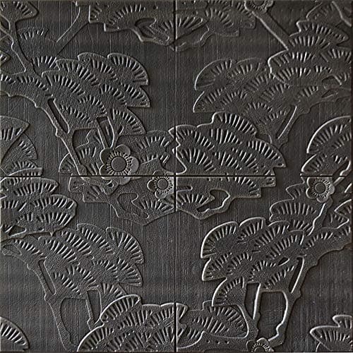 YANGMAN Wall Decals Wall Stickers 3D Foam Self-Adhesive Flower Pattern Wallpaper Waterproof Wall Panels for Home Decor and Old House Renovation, 70x70cm,Dark Gray,30pack158.1sq.ft