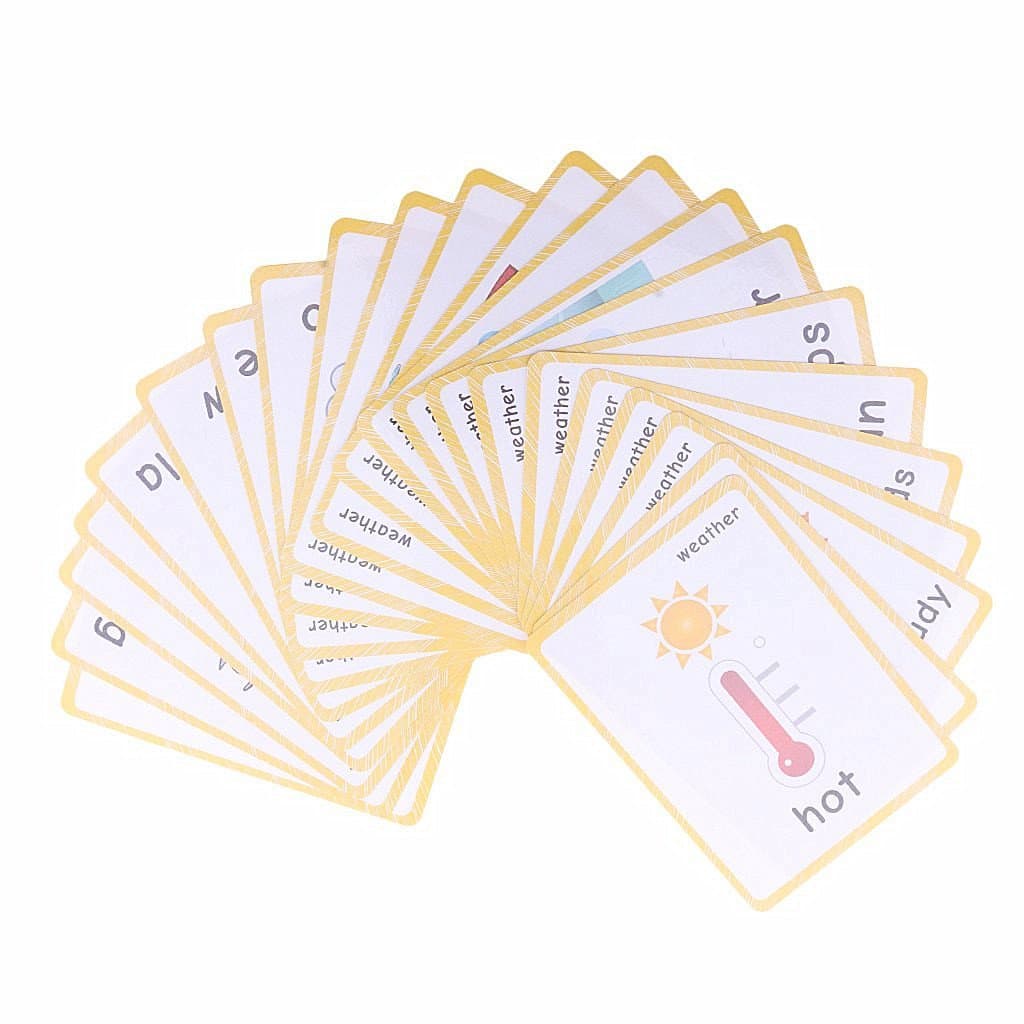 SANTSUN23 Weather Flash Cards for Kids