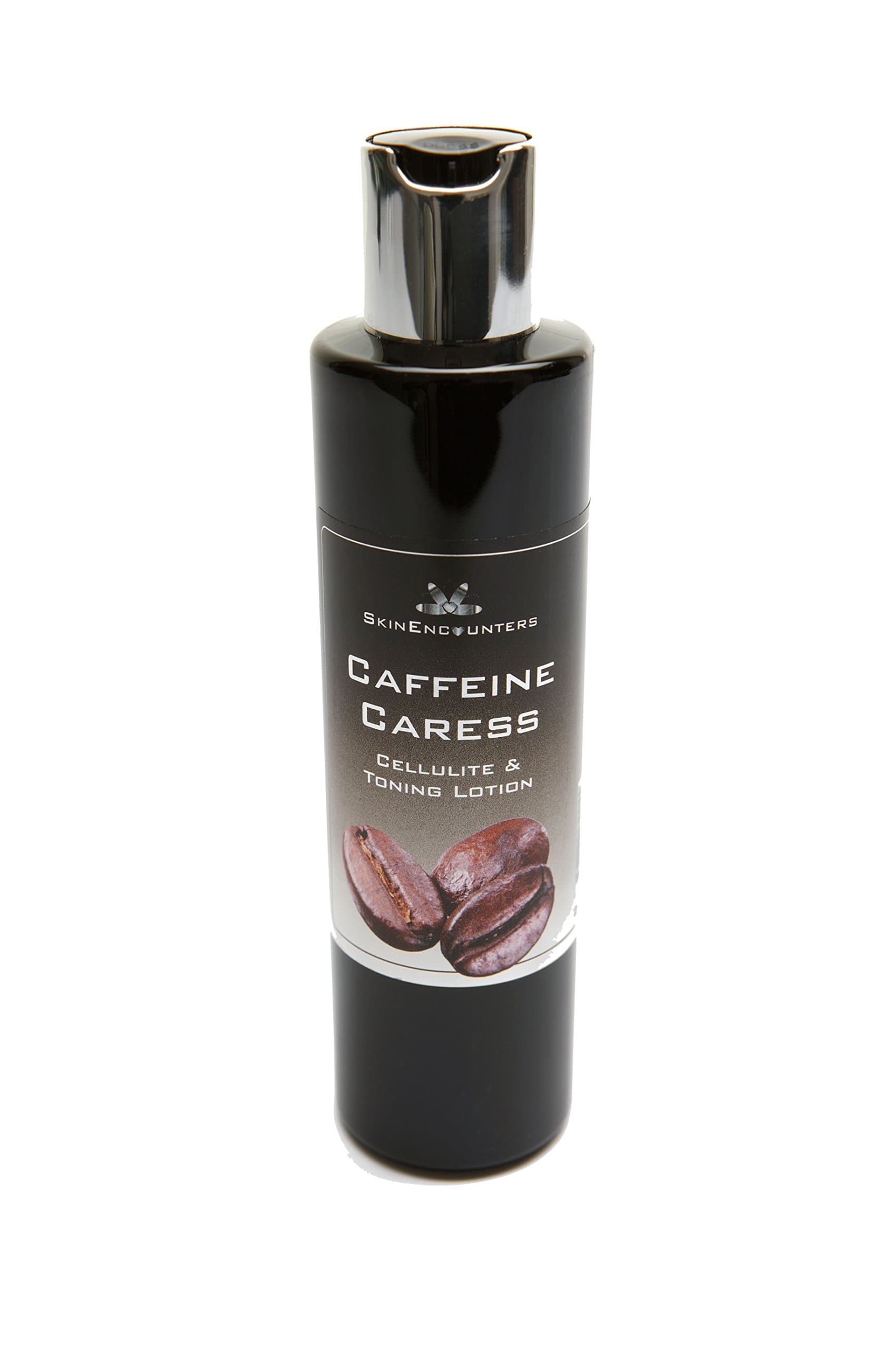 Caffeine Caress Cellulite & Toning Lotion -packed full of Vitamin A, C & E - Contains Caffeine which stimulates and boosts cell renewal, toning the skin from the inside - Coconut oil & Papaya oil - leaves skin looking smooth and firm and smelling gorgeous!