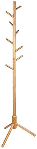 - Ash & Roh® Wooden Tree Coat Rack with 3 Adjustable Sizes, 8 Hooks, Free Standing Solid Coat Hanger Stand for Clothes, Garment, Hats, Umbrellas, Scarves in Hallway (PRIMARY)