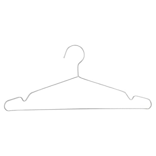 Amazon Basics Stainless Steel Clothes Hangers, 50-Pack, Silver