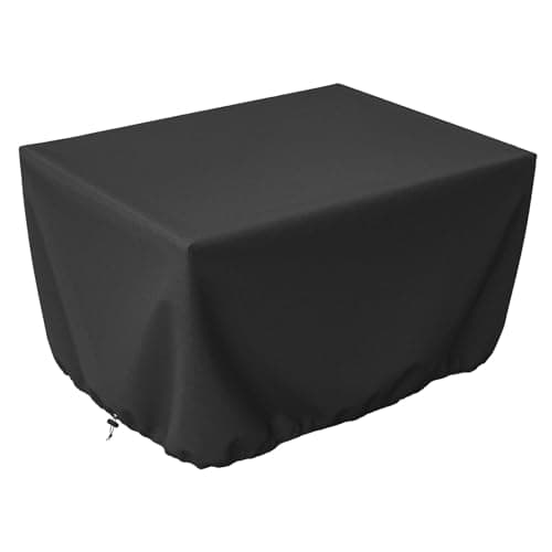 Fire Pit Table Cover for Outland Living 401/403 Outdoor Propane Gas Fire Table, 44 Inch Heavy Duty Waterproof Rectangular Fire Pit Cover, Black