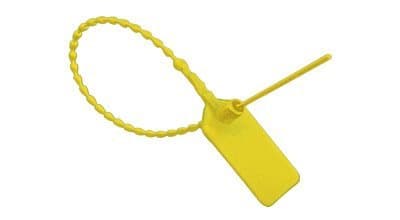 – Yellow SecurityTags Pull Ties Secure Anti-Tamper Seals（Package of 100）