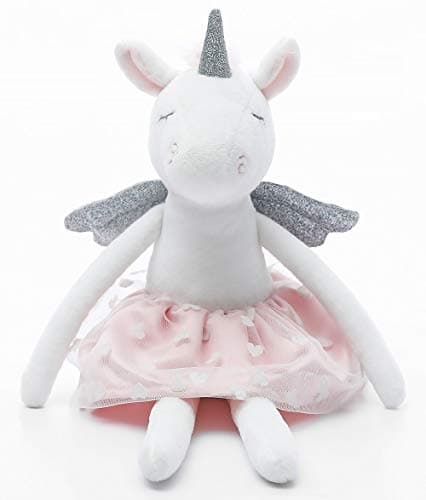 North Hills Handcraft Baby Girls Angel Unicorn Stuffed Animal Plush Toy, Gift for Kids, 12 Inches