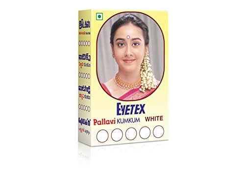 EYETEX Pallavi Liquid Kumkum, 4.5G (Pack Of 20) - Matte Finish White