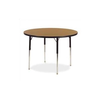 4000 Series 36" Round Activity Table Color: Medium Oak, Glides: Steel Glides Included