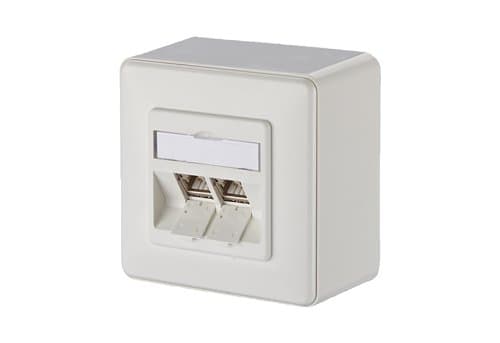 BTR 130B11D30002-E Data Socket C6A Module 2 Port 180 ° for Surface-Mounting Pure White