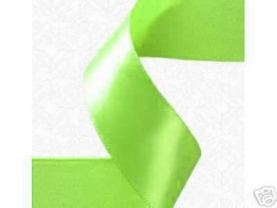 3/8"x100 yds Double Face Satin ribbon-Apple Green