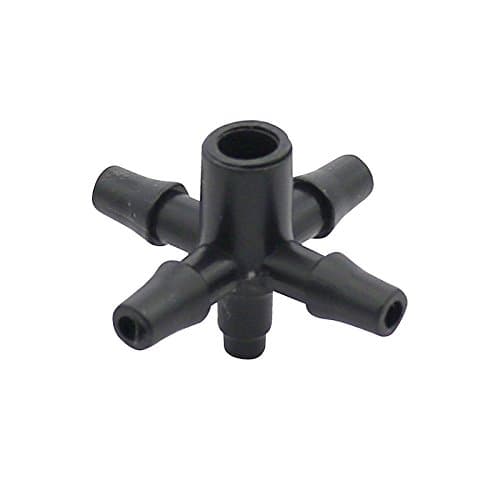 Ground Sprinklers 5-Way Hose Connector Agriculture Garden Hose Splitter Drip Irrigation Fittings Connector Garden Hoses 3/5Mm 200 Pcs Black 1I8 Inch