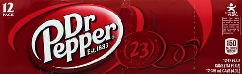 Dr Pepper Soda, 12 fl. oz. | Cans | 12 Pack | Pack of 2