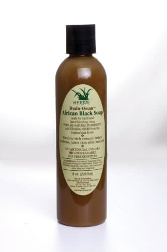 African Black Soap - Made in Ghana - 8 Oz Bottle, Liquid Dudu Osum Soap/Body Wash