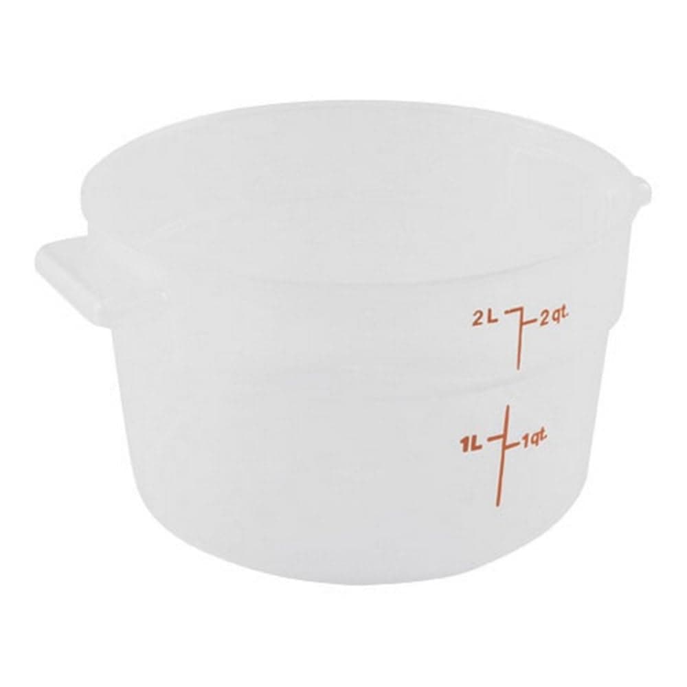 (RFS2PP190) 2 Qt. Round Polypropylene Food Storage Container - Camwear