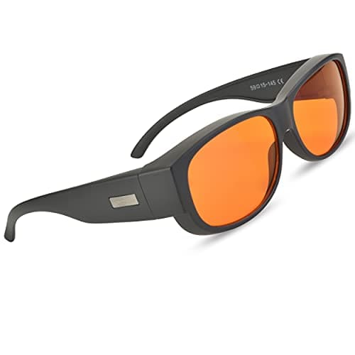 Fit-Over Blue Blocking Amber Glfor Sleep - Nighttime Eye Wear - Special Orange Tinted GlHelp You Sleep and Relax Your Eyes