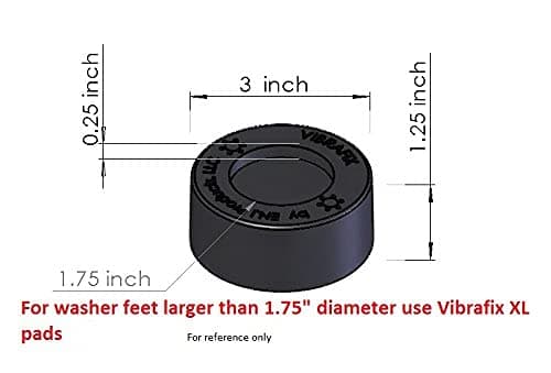 ENJ Products LLC Washer Anti-Vibration and Anti-Walk Pads VIBRAFIX - 4 Pack - Rubber - Rear - Appliance Part