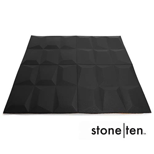 Craft Faux Brick Wall Panels - Peel and Stick Foam Brick - 3D Wall Panels for Fake Brick Wall - Self Adhesive Brick Wall Panels - 3D Brick Wallpaper (10 Pack, Black)