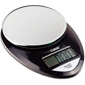 ProDigital AccuWeigh Digital Kitchen Scale With Cuisaid Calorie Guide 11 Lb. Capacity (Black Chrome)