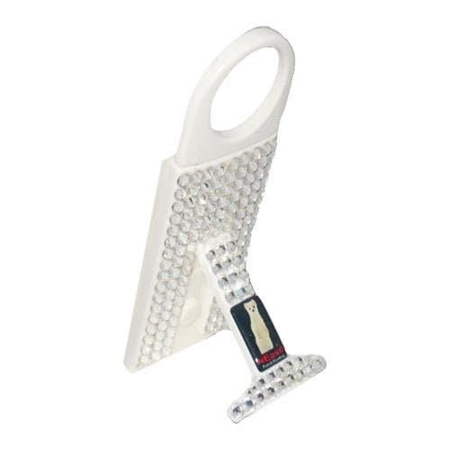 wEASEL Smartphone Stand with Retractable Loop Hanger for Hard Cases - White Jeweled