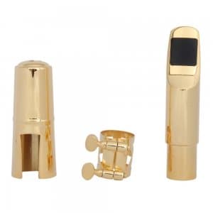 A2 Alto Saxophone Metal Mouthpiece Golden with Cap and Ligature 5