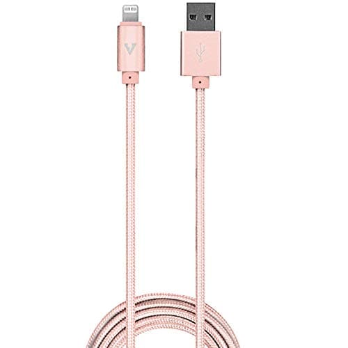 12 FT Longest 2 Pack Pink/Rose Gold MFi Certified Lightning Cable Nylon Braided USB Long iPhone Charger for Apple iPhone 14 Pro Max, 13, 12, 11/Mini/XR, XS, X, 8, 7, iPad, Airpods - Updated