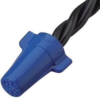 028533 Ideal 30-454 14 to 6 Awg Winged Wire Connector, Blue Wire Connector, Color Coded, Winged Type, Color: Blue, Wire Range: 14 - 6 Awg, Package of 25. Includes: Internal Square Wire Spring. For Copper-to-copper Connections Only., Wire Nut Pllattt