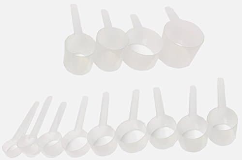 Plastic Scoop Variety Pack (Includes: 5cc, 10cc, 14.8cc, 20cc, 29.6cc, 39cc, 43cc, 53cc, 60cc, 70cc, 80cc, 90cc, 118.4cc)