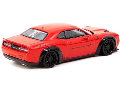 Challenger SRT Hellcat LB-Works Red Global64 Series 1/64 Diecast Model by Tarmac Works T64G-TL039-RE