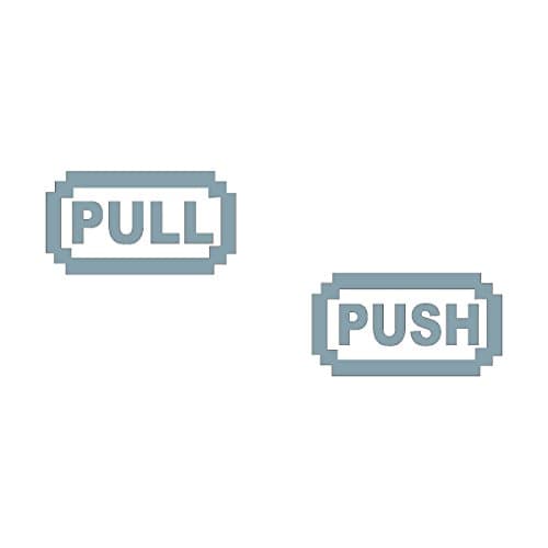 Wild Dingos LLC Push/Pull D Business Vinyl Decal Sticker Silver