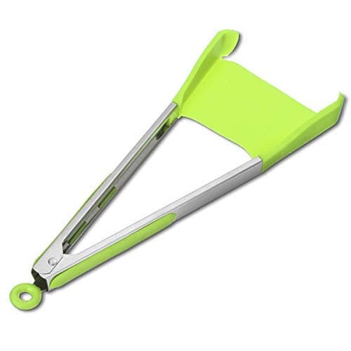 Kitchen Tongs Set of 2, Tongs For Cooking 2 in 1 Spatula Tongs With Silicone Tips Non-stick And Oven Glove For Grill BBQ 12 Inch (1 Tongs & 1 Oven Glove)