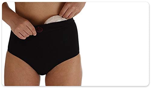 Comfizz Medium Support Womens' Briefs High Rise Waist – Osotmy, hernia or post surgery support or incontinence fixation pants (M/L, Black)