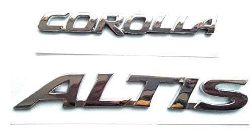 Speedwav Monogram/Logo/Decals/Wraps/Sticker / 3D for Corolla ALTIS VVT-I G Model 2 PC Corolla & ALTIS Logo. clogonew506