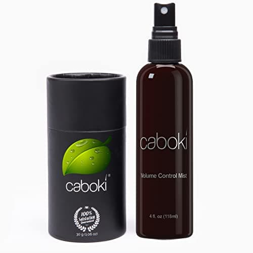 Hide Bald Spots and Bald Edges Instantly. Make Thin Hair Look 10X Fuller. Caboki Hair Fiber Starter Kit (Light Brown)