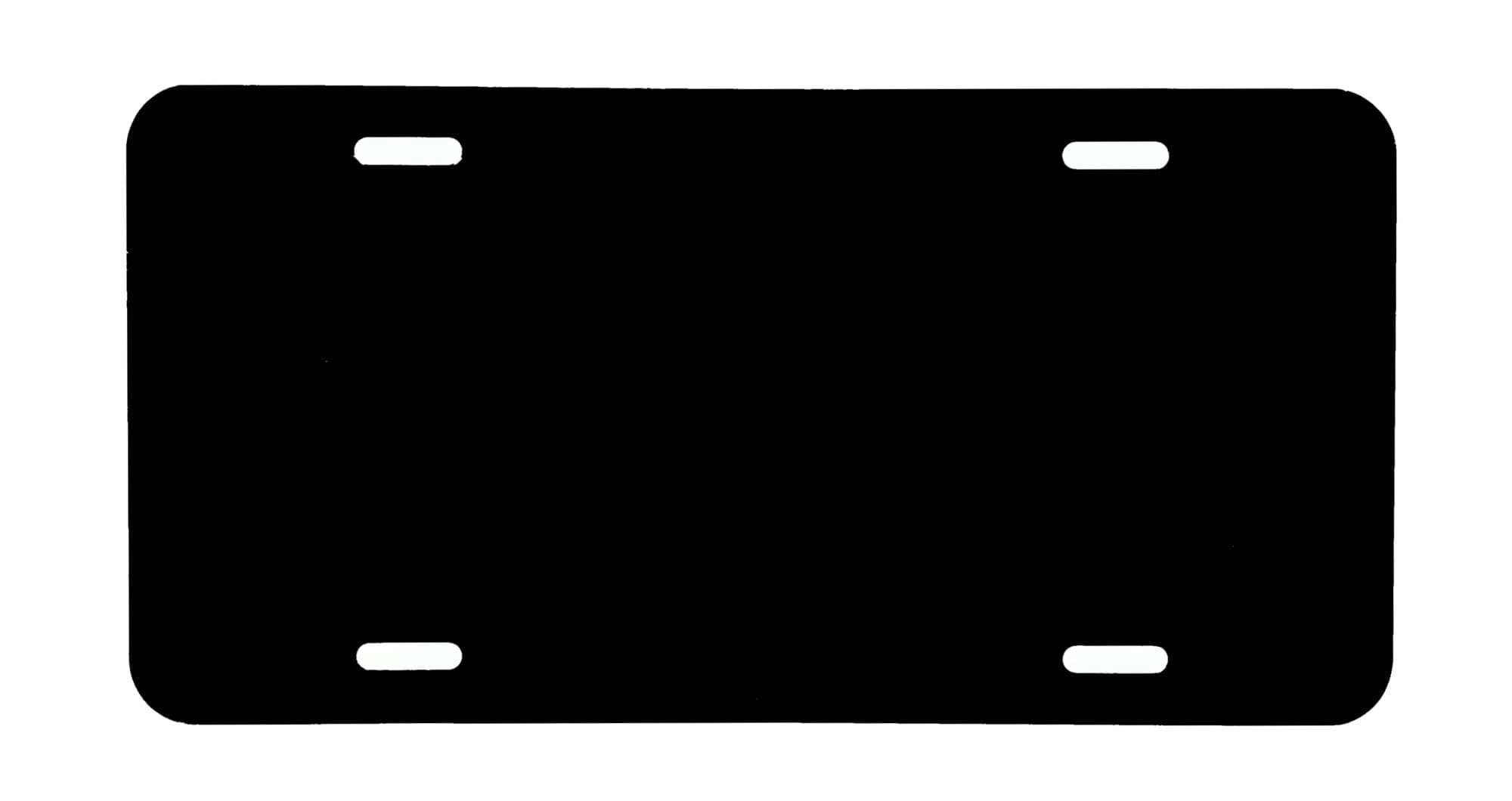 DMSE Blank License Plate, 0.025 Thickness/0.5mm - US/Canada Size 12x6, Aluminium Vanity License Plate for Design Work, Custom Car Tag (Black)