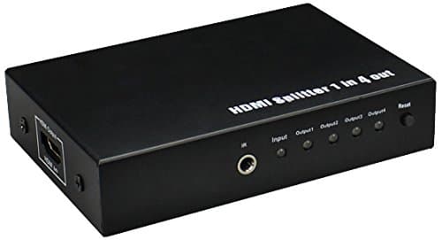 NTW HDMI 1-in 4-Out Splitter Allows one HDMI Source to be Broadcast to Multiple HDMI Display Units