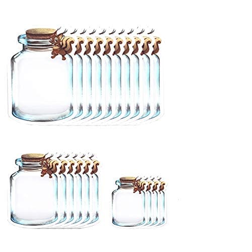 Enkrio 20Pcs Mason Jar Bags, Reusable Airtight Zipper Seal Snack Food Saver Freezer Storage Baggies for Kids Nuts Cookies(10Large, 6Medium, 4Small)