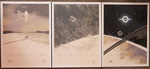 Interstellar Imax Limited Edition Original (Not Reprints) Promo Studio Movie Poster Set of 3 Versions A,B,C 12" x 16"