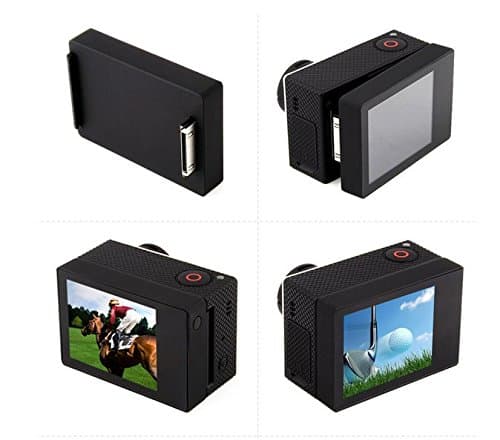 LCD BacPac External Monitor Display Viewer Button Control for GoPro Hero 4, 3+, 3 with Waterproof Backdoor Cover for Hero 4 and 3+