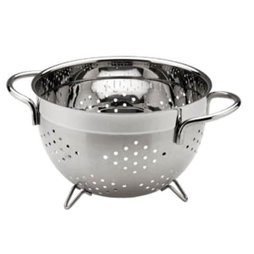 MIU France Brushed Stainless Steel Colander, Silver, 7-Qt.