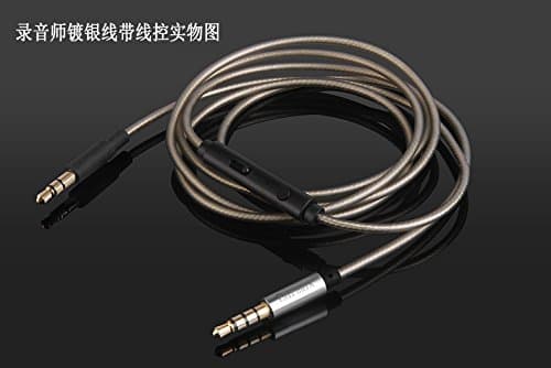 Earmax Headphone Cable for Beats, Solo 2, Studio 2,Pro, Mixr, Upgrade Cable Silver Plated with 4K Gold-Plated Plug, with Mic and Remote Control,Headphone Replacement Cable