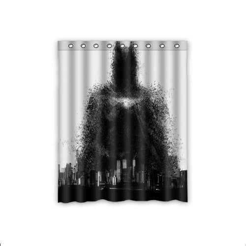 Perfect Batman Black and White Window Curtains/drape/panels/treatment Polyester Fabric Office/Home/Bedroom Decor 52"x 63"