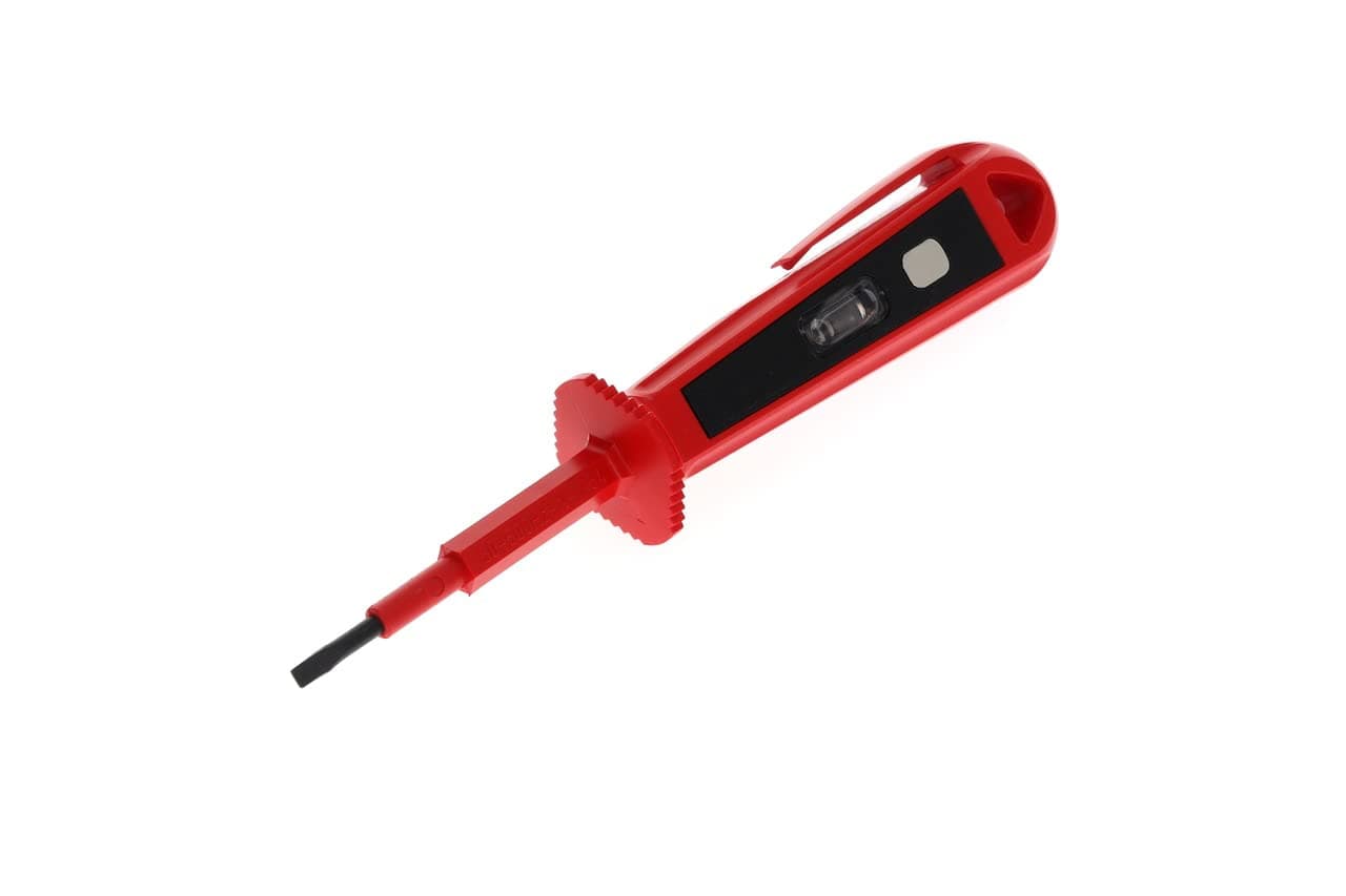 GEDORE red Test screwdriver with impact-resistant handle, Measuring range max. 250 volts, Slip guard, Phase tester, R38121312