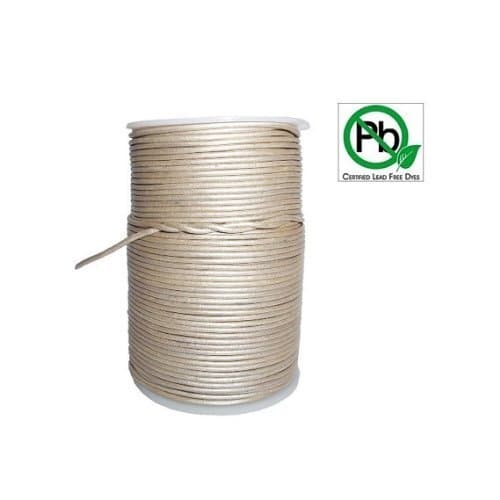 Round Leather Cord Silver 0.5mm 5meters (Spool is Not Included)